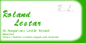 roland lestar business card